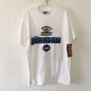 Winners Circle Mens Medium T Shirt Nascar Jimmie Johnson 2006 Lowes White NEW